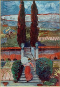 女の子と春の風景 作： Marianne von Werefkin