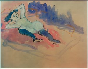 青いストッキングとヘレン 作： Marianne von Werefkin