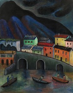 アスコナの夜間釣り、1920年代〜1930年代 作： Marianne von Werefkin