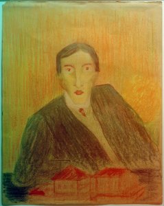 建築モデルの肖像画 作： Marianne von Werefkin