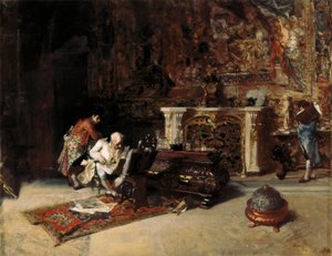 マリアーノ・フォルチュニー（1838-1874）の絵画「版画コレクター」 1863年 作： Mariano Fortuny y Marsal