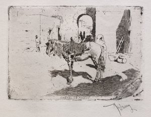モロッコの馬。 作： Mariano Fortuny y Carbó