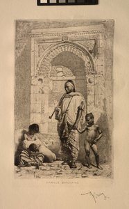 モロッコの家族、1862年。 作： Mariano José María Bernardo Fortuny y Carbó