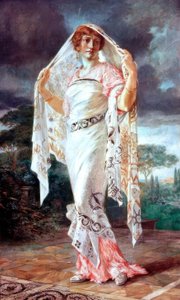 ポンペイ衣装のアンリエット・フォーチュニーの肖像 作： Mariano Fortuny y Madrazo
