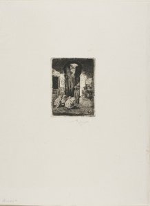タンジェ、座るアラブ人 作： Mariano Fortuny y Marsal