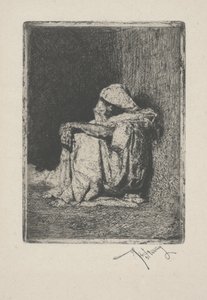着席アラブ、またはアラブのassise 作： Mariano José María Bernardo Fortuny y Carbó