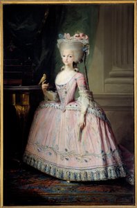 カルロータ・ジョアキナ（1775-1830）の足元の肖像 スペインのインファンテであり、ポルトガルの女王 マリアーノ・マエラ（1739-1819）の絵画（ec.esp.） 18世紀 日。1,77x1,16 m マドリード、プラド美術館 - カルロータ・ジョアキナ（1775-1830）インファンテ・オブ・スペイン・ポルトガル王妃の全身像 作： Mariano Salvador de Maella