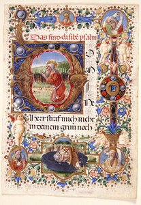 Ms. 11-2001: 15 世紀後半のフィレンツェの時間の本の 1 枚の葉 (ベラム) 作： Mariano de Buono di Jacopo