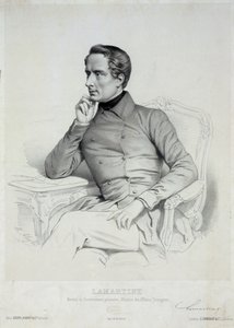 Alphonse de Lamartine 1790-1869 の肖像。 作： Marie Alexandre Menut Alophe