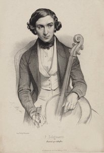 チェロ奏者で作曲家のヒッポリュテ・プロスパー・セリグマンの肖像 1817-1882, 1840. 作： Marie Alexandre Menut Alophe