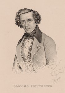 作曲家ジャコモ・マイヤーベアー1791-1864の肖像（1836年）。
