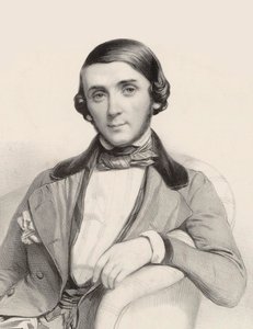ピアニスト兼作曲家のJean-Henri Ravina 1818-1906の肖像画、1845年頃。 作： Marie Alexandre Menut Alophe