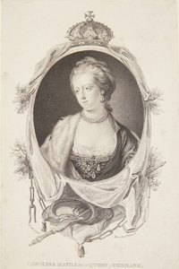 キャロライン・マチルドの肖像 作： Marie Anne Bourlier