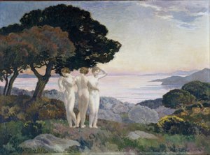 エミール・ルネ・メナール（1861-1930）による三美神の絵画 20世紀 必須の言及：コレクション財団はマルセイユのプロヴァンスを尊重します 作： Marie Auguste Emile Rene Menard