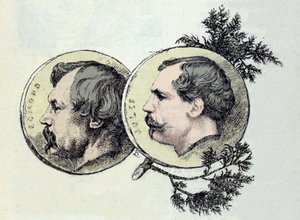 エドモンド・ゴンクール（1822-1896）とジュール・ゴンクール（1830-1870）の兄弟作家の肖像。マリー・バクモン（1841-1916）の「オー・フォルテ 作： Marie Bracquemond