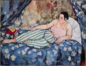 青い部屋 作： Marie Clementine (Suzanne) Valadon