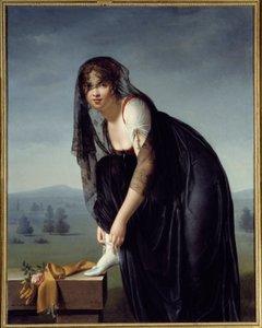 自然に倣った女性の習作で、サブトラ夫人の肖像画とも呼ばれます。マリー・デニース・ヴィレール（1772-1821）の作品 作： Marie Denise Villers