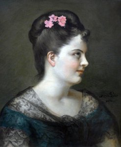 マリー・プティエの自画像 作： Marie Mrs Dujardin Beaumetz Petiet