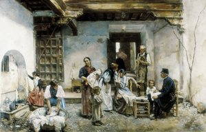 国勢調査（キャンバスに油彩） 作： Marin Isidoro Gares