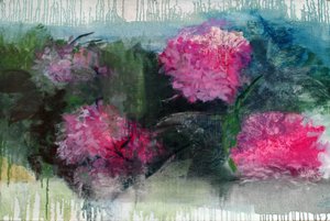 紫陽花、2023年（キャンバスに油彩） 作： Marina Falco