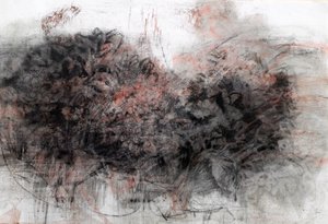 紫陽花、2023年（油彩、紙） 作： Marina Falco