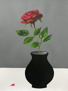 優雅な赤いバラ 作： Marina Kozyr