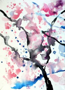 抽象的な桜 作： 