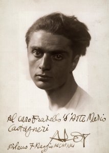 画家ロベルト・アロイの肖像 1921年07月06日（モノクロ写真 作： Mario Castagneri