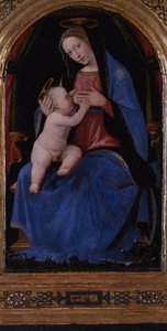 トリプティク、中央パネル：即位マリアラクタン、1500 作： Mariotto Albertinelli