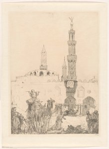 カイロのアル アズハル モスク 作： Marius Bauer (signed by artist)