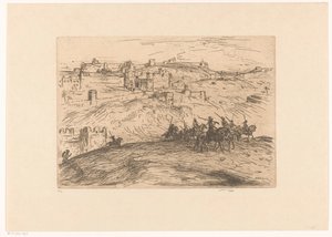 丘の上のライダー 作： Marius Bauer (signed by artist)