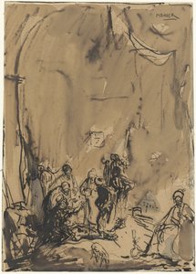忙しい会話の東洋のグループ 作： Marius Bauer