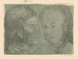 プロファイルと女性の若い男