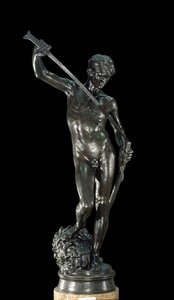ダヴィッドのブロンズ彫刻 アントナン・メルシア（1845-1916） パリ、オルセー美術館