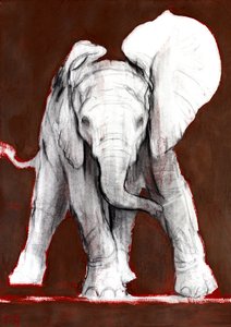 片耳アップ、2018年 作： Mark Adlington