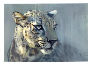 プレデターII（アラビアヒョウ）、2009（紙に油彩） 作： Mark Adlington