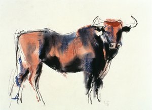 レッドブル、1998（紙に黒鉛、コンテ、木炭） 作： Mark Adlington