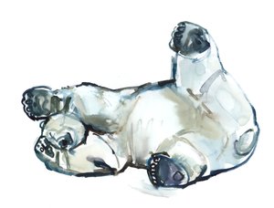 スノーラブ（シロクマ）、2013（水彩、ガッシュ、紙） 作： Mark Adlington