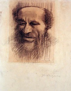 ラビの頭」1910年頃（バフ紙にチョーク） 作： Mark Gertler