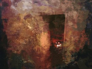 アイリッシュコテージシリーズ - 玄関／ピンクの壁と芝生の火 作： マーク・ゴードン