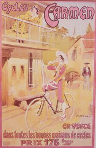 カルメン自転車の広告ポスター 19世紀後半～20世紀初頭 作： Marodon