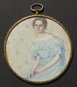 The Blue Gown Portrait of Ethel Coe, 1899年。 作： Martha S. Baker