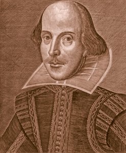 シェイクスピアの肖像、1623年。 作： Martin Droeshout
