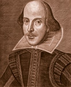 シェイクスピアの肖像、1623年。 作： Martin Droeshout
