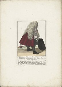 dwerg Chevalier Rondeau als een parliamentslid から。 1710年 ムッシュ・ル・シュヴァリエ・ロンドー、ミュートの議会の大雄弁家、儀式用のドレス（オブジェクトのタイトル） Il Callotto resurcitato oder Neu eingerichtes Zwerchen Cabinet (シリーズ タイトル) 作： Martin Engelbrecht (attributed to)