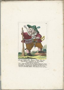 De dwerg Christl Vestnbalkh、1710年頃 Christl Vestnbalkh、Bürg Schütz、フランスのバイリア強盗のチロルの石の罠の近く (オブジェクトのタイトル) Il Callotto resurcitato または Newly Furnished Small Cabinet (シリーズ タイトル) 作： Martin Engelbrecht (attributed to)