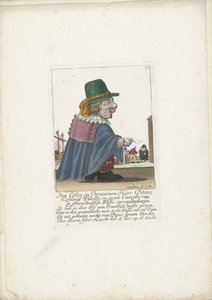 ドワーフ・ピーターズ 捕鯨船としてのカールムス・ヴィセラー、1710年頃 Den Edlen and Vornaemen Heer Piters Kahlmüß Wisseller、Greenlandic Walfis コレスポンデンツィエンの Groot Canzeler (オブジェクトのタイトル) Il Callotto resurcitato oder Neu einrichtings Zwerchen C 作： Martin Engelbrecht (attributed to)