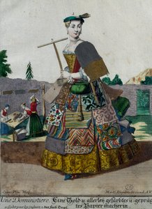 色紙の製造者、「Assemblage des nouveau manouvries habilles Martin Engelbrecht（1684-1756）」の刻印、ドイツ