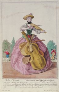 アウグスブルクで出版された楽器メーカー、c.1735 作： Martin Engelbrecht