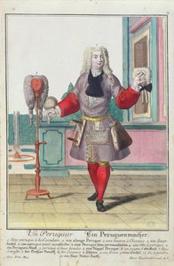 アウグスブルクで発行されたウィッグメーカー、1735年頃 作： Martin Engelbrecht